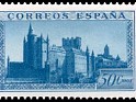 Spain 1938 Monumentos 50 CTS Multicolor Edifil 847c